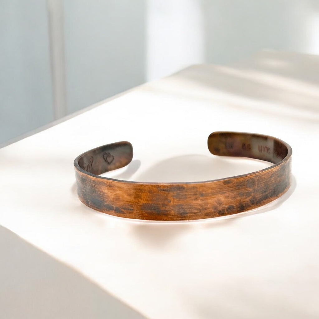 Personalized Copper Bracelet for Men, Valentine's Day Gift Idea