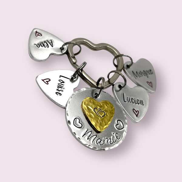 Personalized Keyring for Grandma, Grandmother's Day Gift Idea