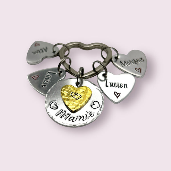Personalized Keyring for Grandma, Grandmother's Day Gift Idea