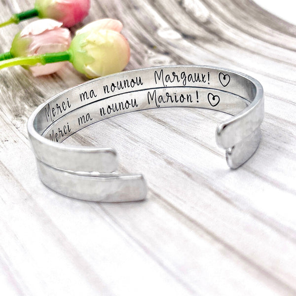 Cadeau Nounou, French Nanny Bracelet, Gift French Nanny, Cadeau Nounou, Nounou en Or