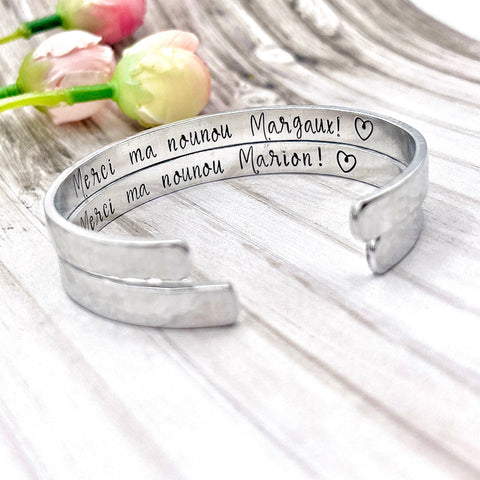 Cadeau Nounou, French Nanny Bracelet, Gift French Nanny, Cadeau Nounou, Nounou en Or