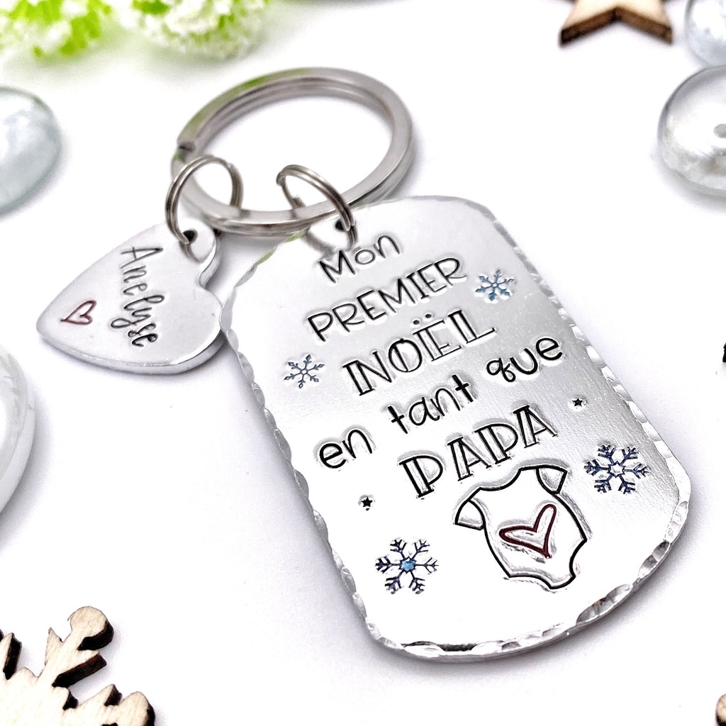 Dad's First Christmas Gift, Dad's Christmas Keychain, Dad's First Christmas, New Dad Christmas Gift