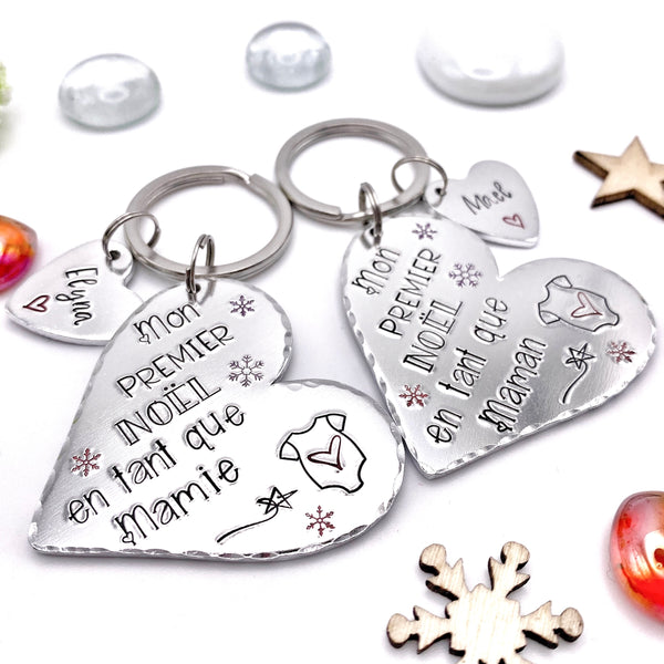 Grandma Christmas Keychain, Grandma's First Christmas, New Grandma Gift