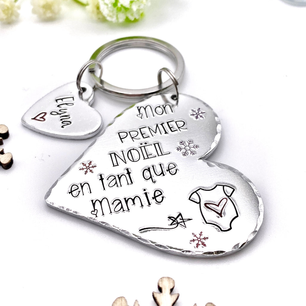 Grandma Christmas Keychain, Grandma's First Christmas, New Grandma Gift