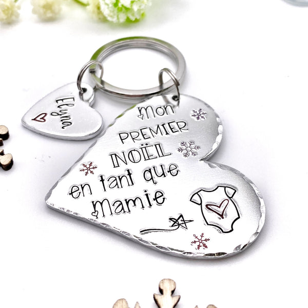 Grandma Christmas Keychain, Grandma's First Christmas, New Grandma Gift