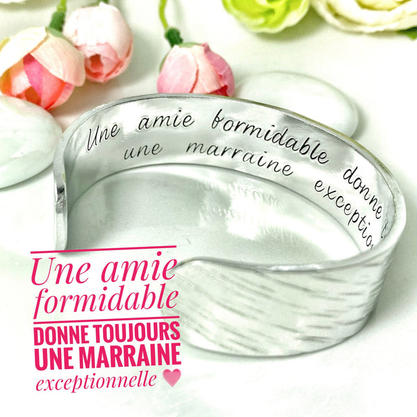 Gift for Godmother Friend, Bangle for Godmother Friend, Ask Godmother, Will you be my Godmother?, Baptism Godmother