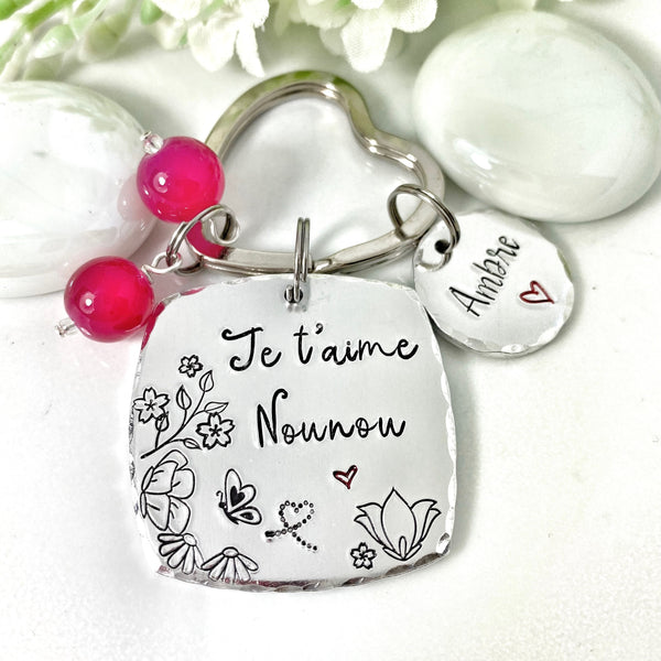 Porte Clé Je T'aime Nounou