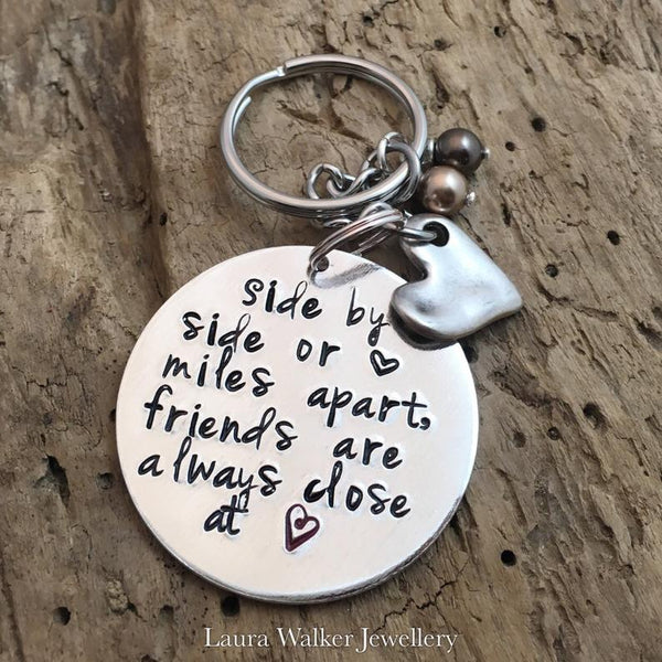 Best Friends Keychain, Gift for Long Distance Friend