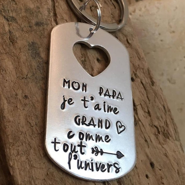 Porte Clé 'Mon Papa Je t'aime Grand'