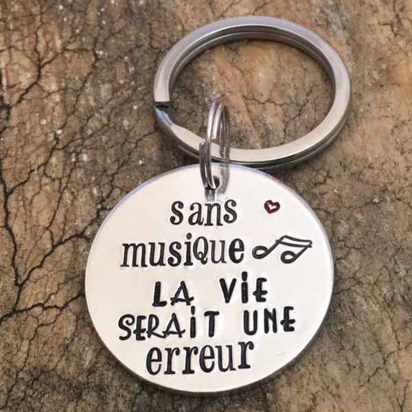 'Life Without Music' Keychain
