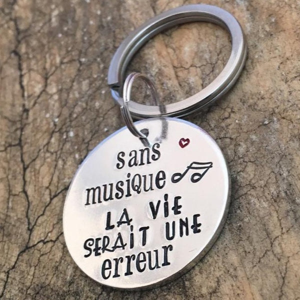 'Life Without Music' Keychain
