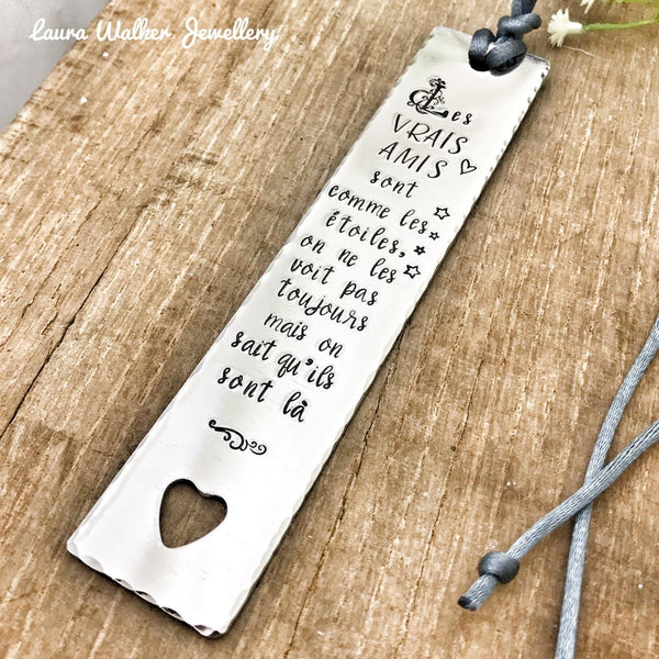Best Friend Bookmark, Engraved Bookmark, Metal Bookmark, True Friends Stars Gift