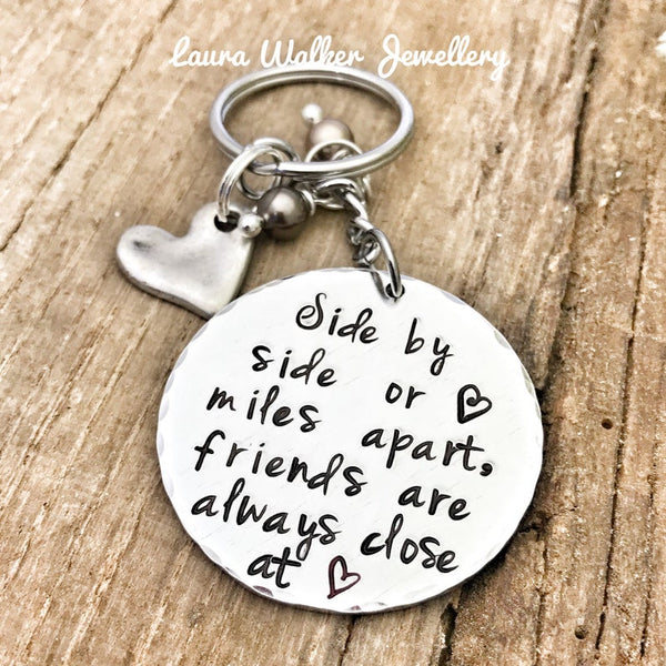 Best Friends Keychain, Gift for Long Distance Friend