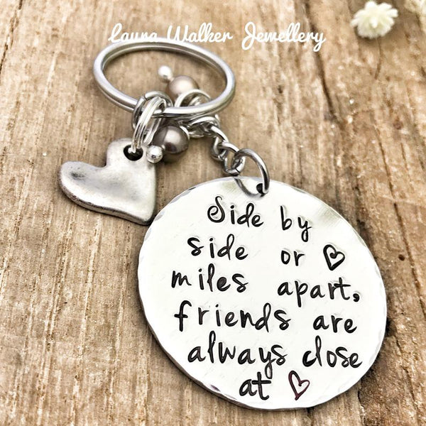 Best Friends Keychain, Gift for Long Distance Friend