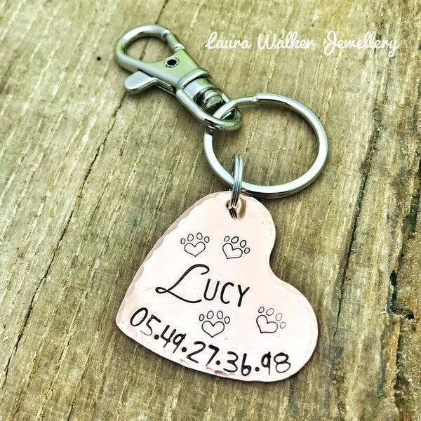 Médaille Chien Coeur, Médaillon Chien Cuivre