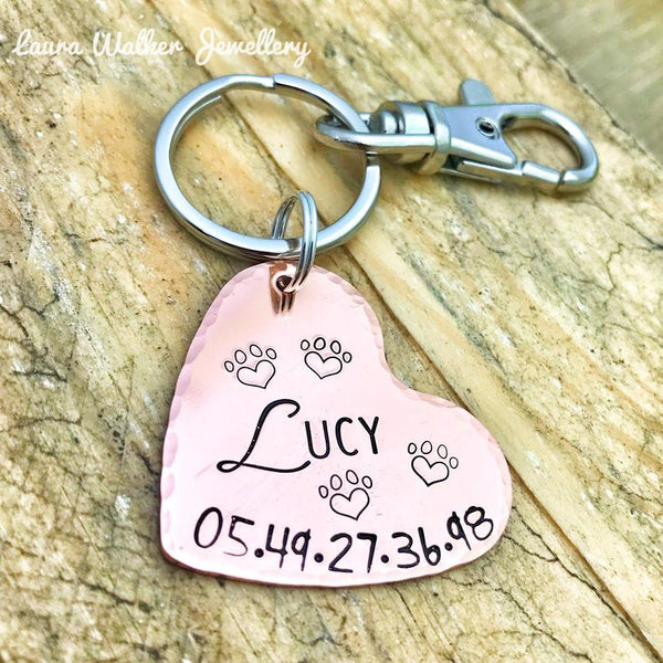 Médaille Chien Coeur, Médaillon Chien Cuivre