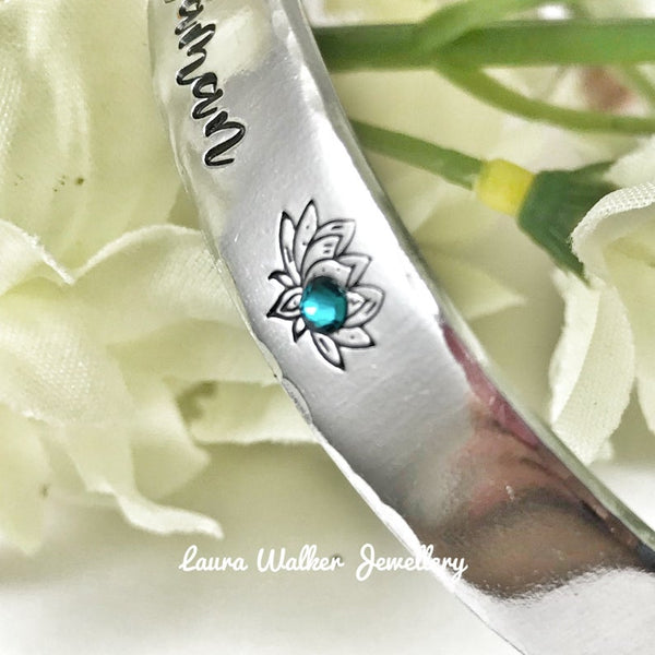 Mom Bangle, Personalized Mom Bracelet Bangle