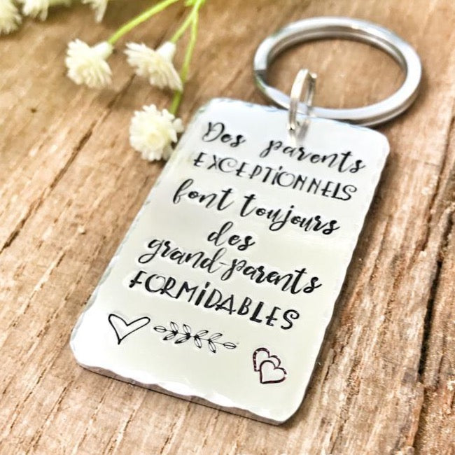 'Grandparents Pregnancy Announcement' Keychain