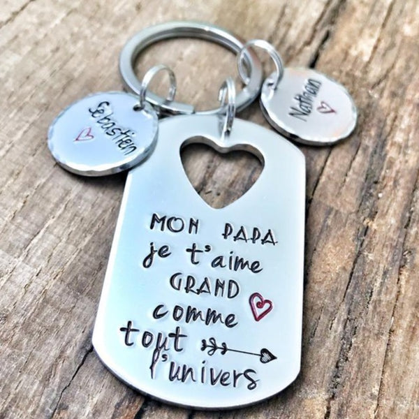 Porte Clé 'Mon Papa Je t'aime Grand'