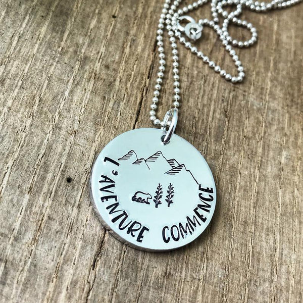 'The Adventure Starts Here' Travel Necklace