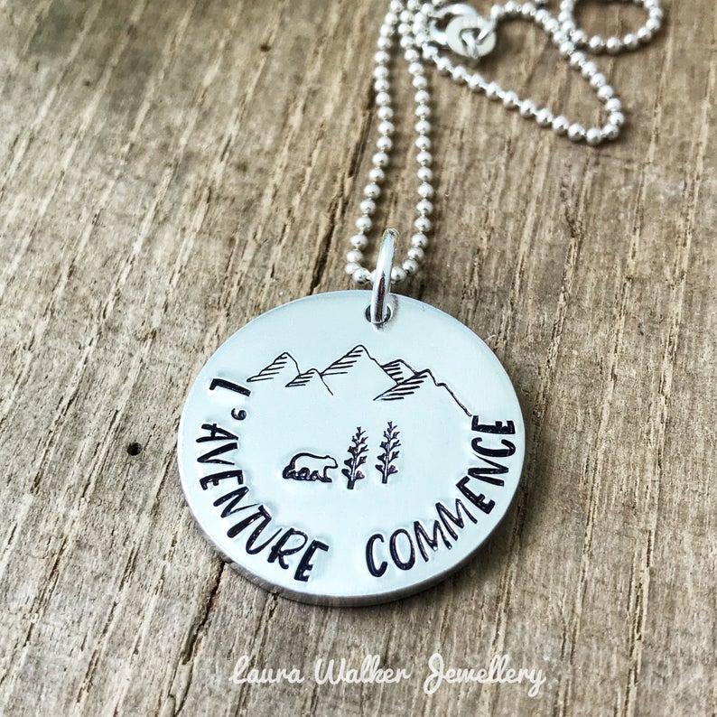 'The Adventure Starts Here' Travel Necklace