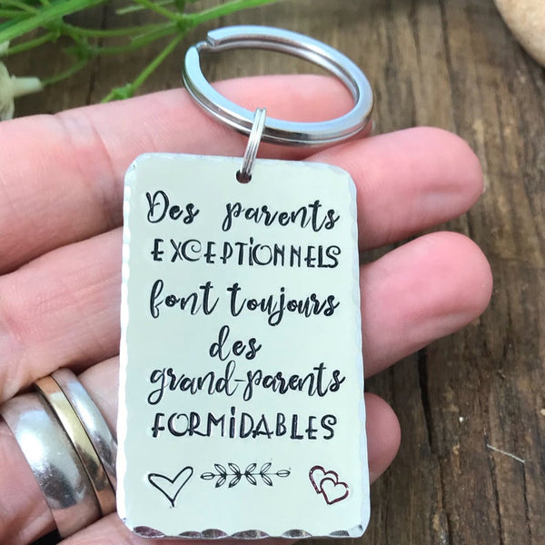'Grandparents Pregnancy Announcement' Keychain