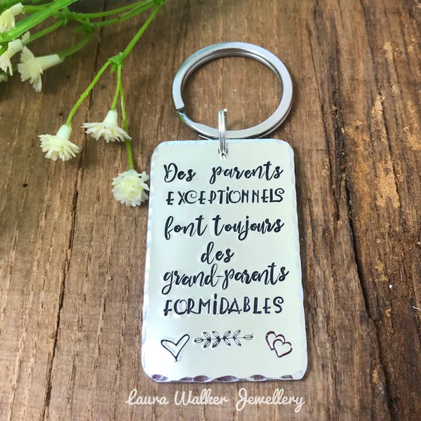 'Grandparents Pregnancy Announcement' Keychain