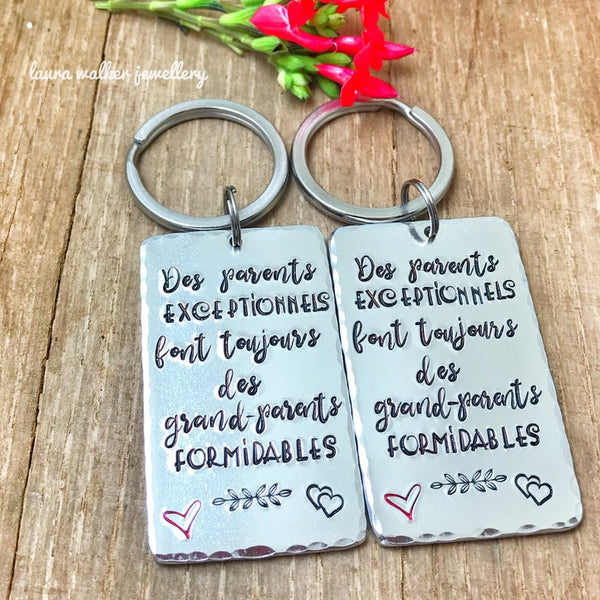 'Grandparents Pregnancy Announcement' Keychain