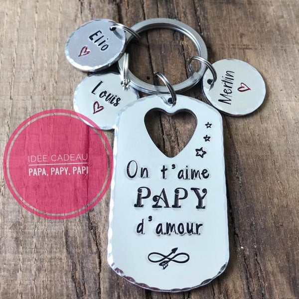 Porte Clé 'Papi D'Amour'