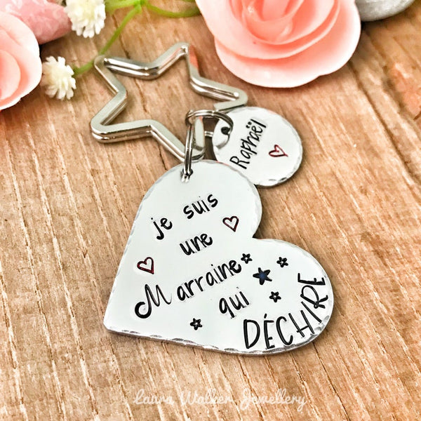 'Godmother Who Rocks' Keyring