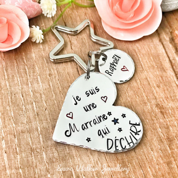 'Godmother Who Rocks' Keyring