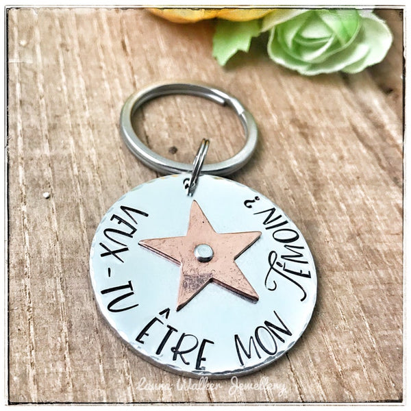 'Will you be my witness' keychain