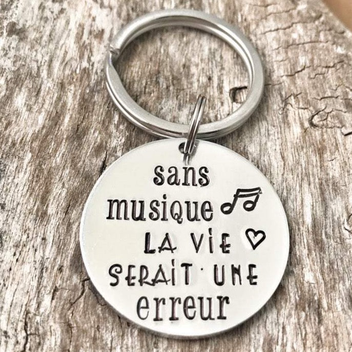 'Life Without Music' Keychain