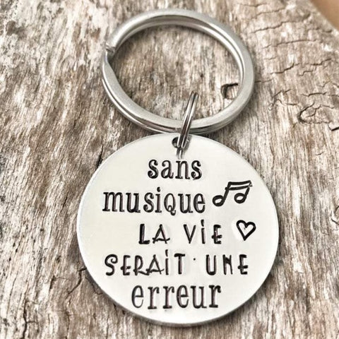 Porte Clé 'La Vie Sans Musique'