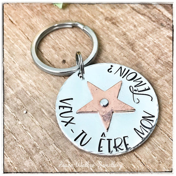 'Will you be my witness' keychain