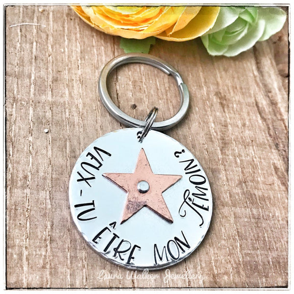 'Will you be my witness' keychain