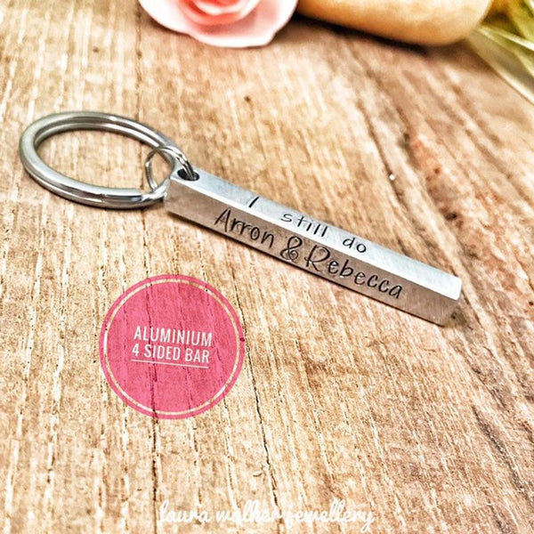 Porte Clé Personnalisé, Porte Clef Barre Argent