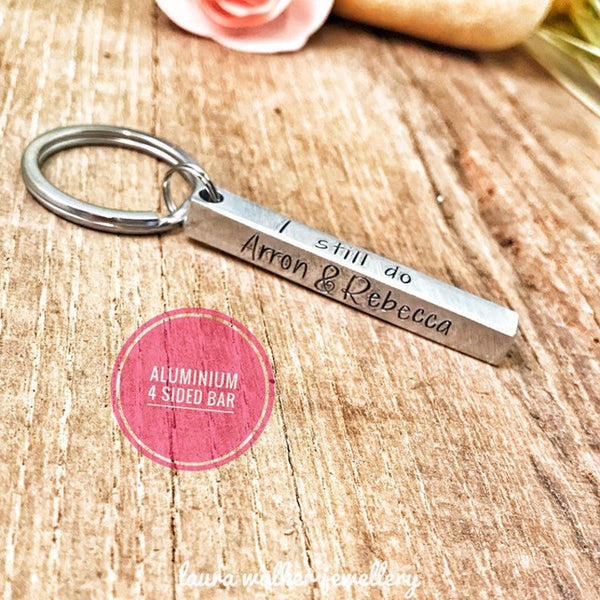 'Aluminum Bar' Key Ring