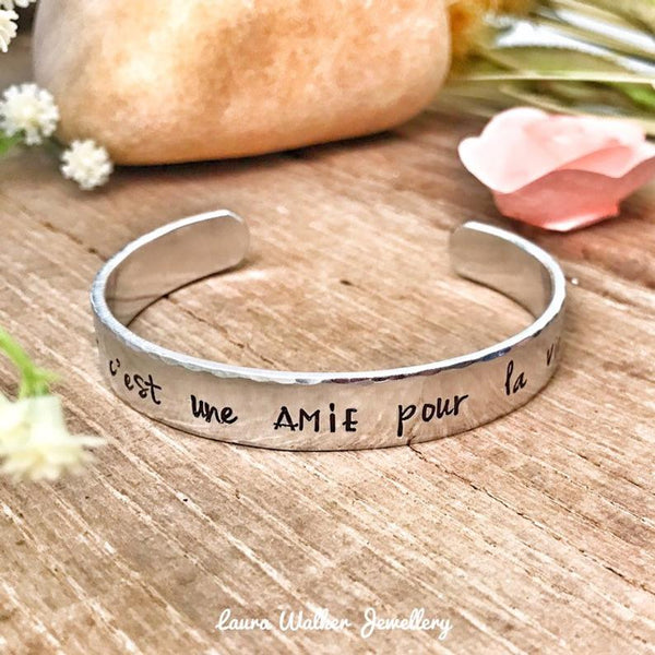 Sister Jewelry, Engraved Bracelet 'a sister is a friend for life'