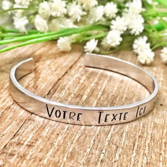 Personalized Bangle, Engraved Silver Bangle, Personalized Jewelry, Women's Bangle