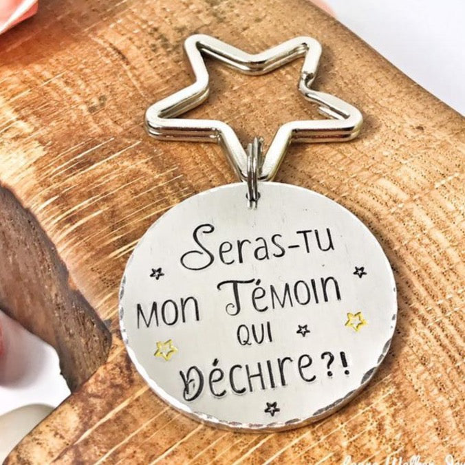 'Will you be my witness' keychain