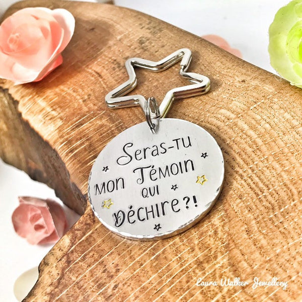 'Will you be my witness' keychain