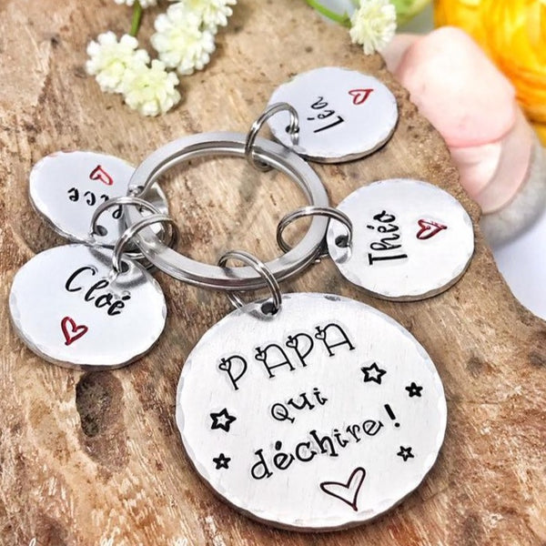 Porte Clé Papa qui Déchire