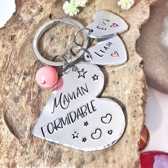 'Great Mom' Keychain