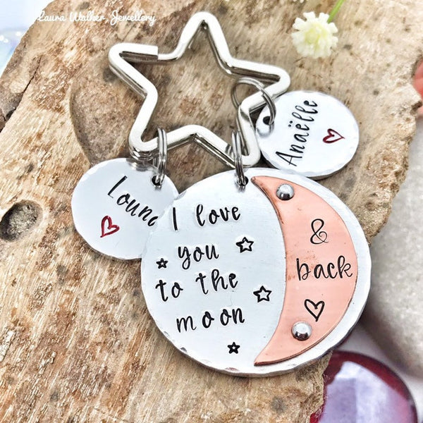 I Love You to the Moon & Back Keychain