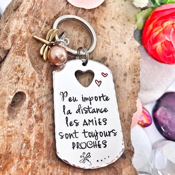'No matter the distance' keychain