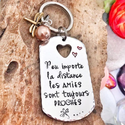 'No matter the distance' keychain