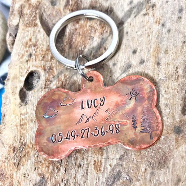 Médaille Chien Cuivre, Médaillon Chien Os