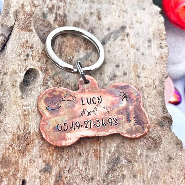 Médaille Chien Cuivre, Médaillon Chien Os