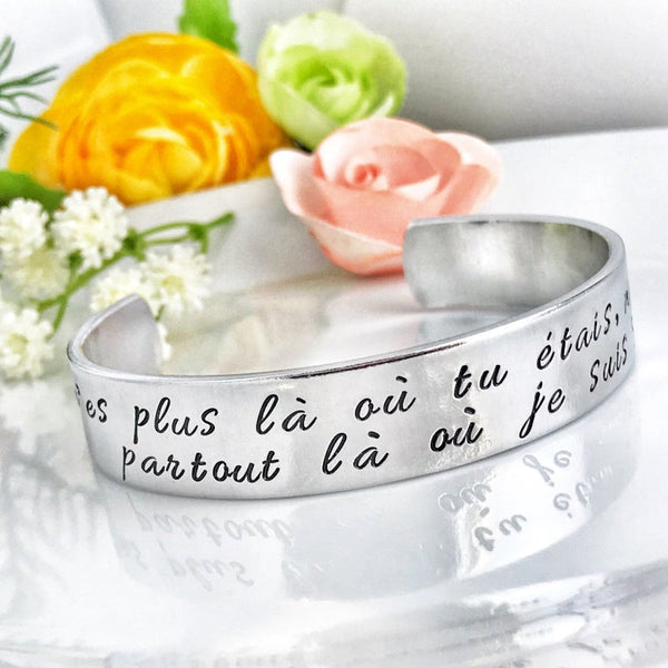 Victor Hugo Quote Bracelet, Engraved Quote Bangle